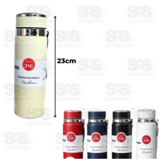 Garrafa Térmica 800Ml Dupla Camada Cores Variadas Wu-533