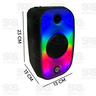 Caixa De Som 12W Iluminação Led Maxmidia Max-714Sp