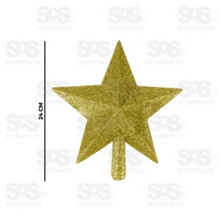 Estrela Dourada Para Árvore De Natal Enf1466
