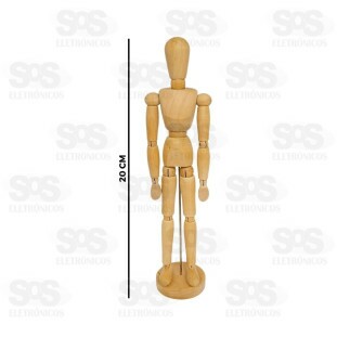 Boneco Articulado Madeira 20Cm 4348