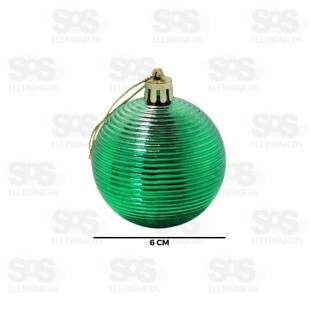 Kit 8 Bolas De Natal 6Cm Verde Bol1651A