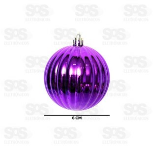Kit 8 Bolas De Natal 6Cm Lilas Bol1532A