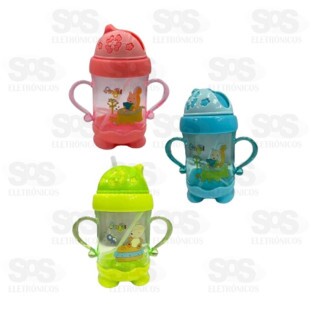 Copo Infantil De 300Ml Com Alça E Canudo Crs-2272