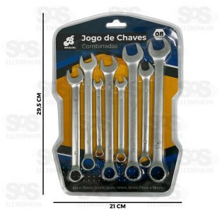Jogo De Chaves Combinadas 8 Peças Bar-313007-2