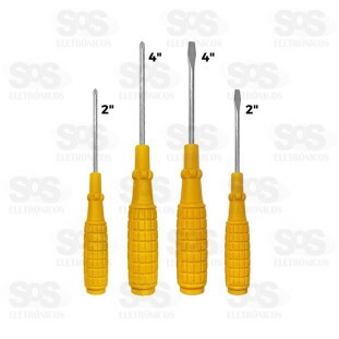 Kit De Chaves Fenda/Philips 4 Peças Bar-316001-21