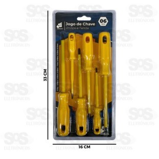 Kit De Chaves Fenda/Philips 6 Peças Bar-316001-27