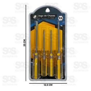 Kit De Chaves Fenda/Philips 4 Peças Bar-316001-18
