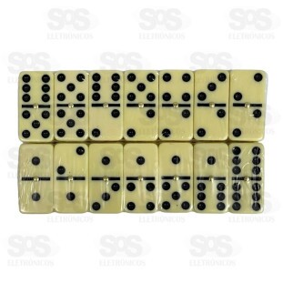 Dominó Com Maleta 28 Peças Lisas Clássico Max-79222-6