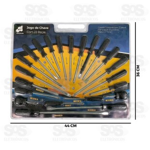 Kit De Chaves Fenda/Philips 22 Unidades Bar-58326