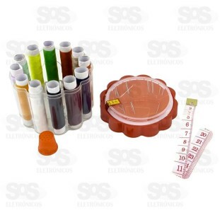 Kit Costura Com 12 Linhas, 8 Agulhas E Acessórios Bar-263001