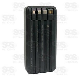 Carga Extra 20.000mAh 4 Interfaces Eletromex EL-2955