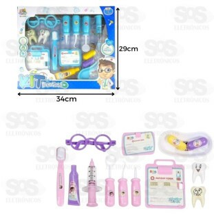 Kit Dentista Com 14 Peças Toy King TK-1349