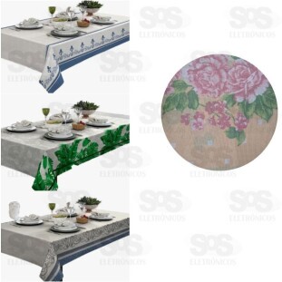 Toalha De Mesa Estampada 1,40x2,10m Pa Bella Mesa Raner