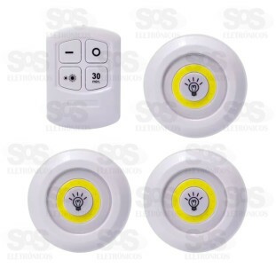 Kit 3 Luminárias Spot Com Controle Remoto Luatek LK-3100A