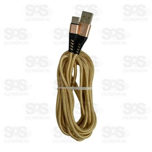 Cabo De Dados Rápido Type C 3.4A 3 Metros Inova Prime KV-786