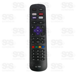 Controle Remoto Roku TV Netflix/Globoplay/HBO Eletromex EL-7864