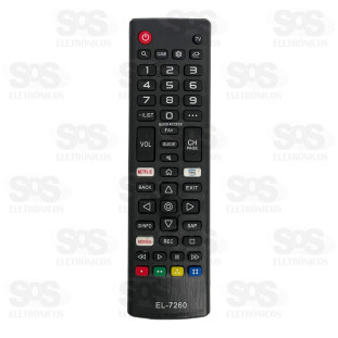 Controle Remoto LG Smart TV Eletromex EL-7260