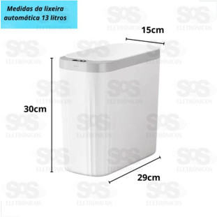 Lixeira Automática 13 Litros Com Sensor De Proximidade B-Max F1339