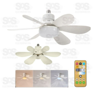 Lâmpada De Ventilador De Teto E27 30W Com Controle B-Max F3101