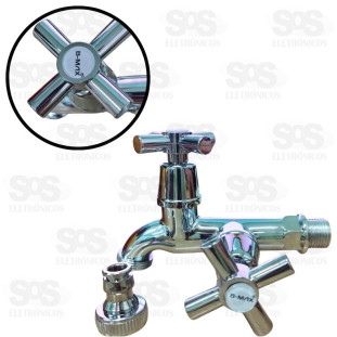 Torneira Para Tanque Com 2 Saidas B-Max BM-F1757