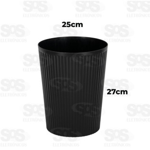 Lixeira Plástica Canaletada 16 Litros BM-F1363