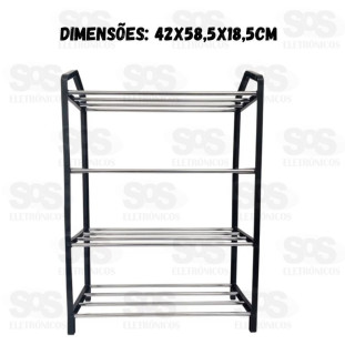 Sapateira Multiuso Desmontável 4 Andares Petrin RD1088