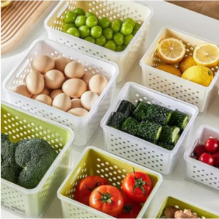 Organizador de Geladeira 5 Peças Com Tampa Hermética B-Max F1276