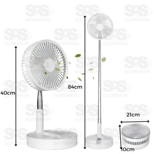 Ventilador Recarregável Dobrável Com Controle Remoto B-Max F1755