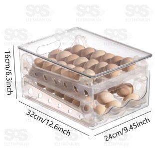 Organizador Transparente de Ovos Rolagem Automática B-Max F1273
