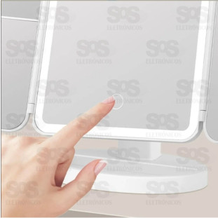 Espelho Triplo de Maquiagem LED B-Max BM-F1694