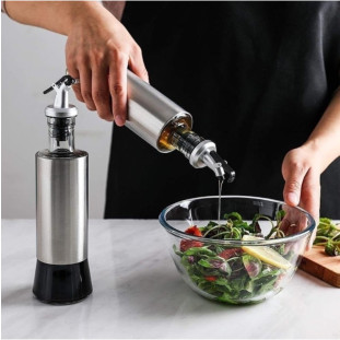 Kit 2 Galheteiro Porta Azeite de Vidro e Inox 300ml B-Max F1319