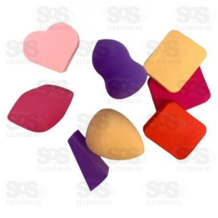 Kit Esponjas Para Maquiagem e Suporte 11 Peças B-Max F1651