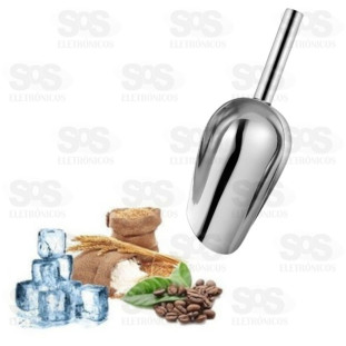 Pá Pegador de Inox Gelo, Grãos, Cereais 23cm HM-767