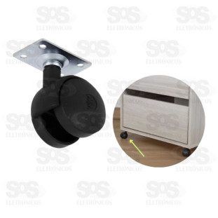 Kit de Rodízio Giratório 50mm 2 Peças Home & More HM-699