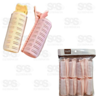 Kit 8 Bobs Para Modelar Com Velcro E Presilha Médio LMF-2101-M