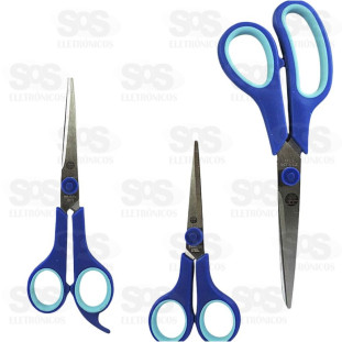 Kit 3 Tesouras Multiuso 5,5/7 e 7,5 Polegadas HM-133