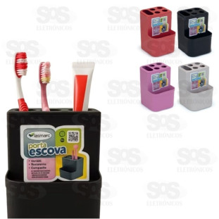 Porta Escova Plástico Cores Variadas Plasmarc 465