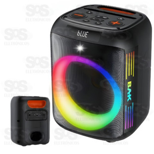 Caixa De Som Bluetooth 400w Karaokê Led Rgb Usb Rádio Fm Tws BAK SW193