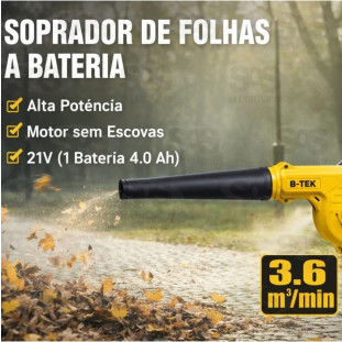 Soprador de Ar Portátil Recarregável 21V B-Tek BT-DZ81