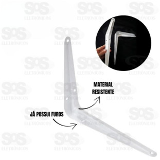 Cantoneira De Aço Branca Para Prateleira 10x12-0,8mm HM-520