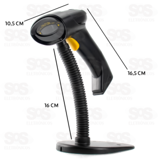 Leitor De Código De Barras USB Com Fio e Suporte LM-600