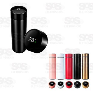 Garrafa Térmica Inox Com Sensor de Temperatura 500ml