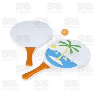 Kit Beach Tenis 2 Raquetes 1 Bola RAQ001