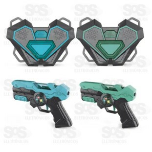 Conjunto de Jogos Laser Tag Gun com 2 Armas e 2 Alvos Para Crianças