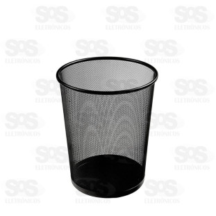 Lixeira Metal Aramado Telada 28x26cm Onyx 6229