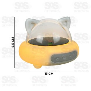 Luminária Com Caixa de Som Nave Espacial Eletromex EL-1069