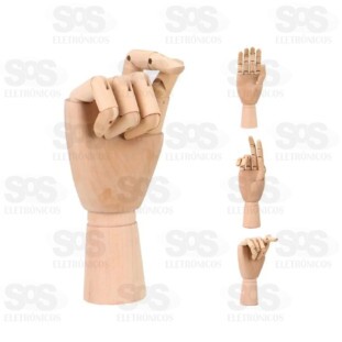 Mão Articulada Decorativa 30cm em Madeira 5766