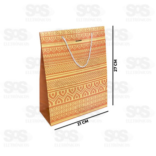 Sacola Decorada Média Estampas Neutras 6621