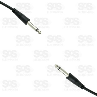 Cabo P10 X P10 3 Metros Tomate MCB-010