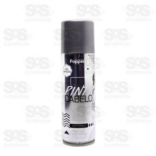 Pinta Cabelo Spray Prata 150ml Fluorescente Popper